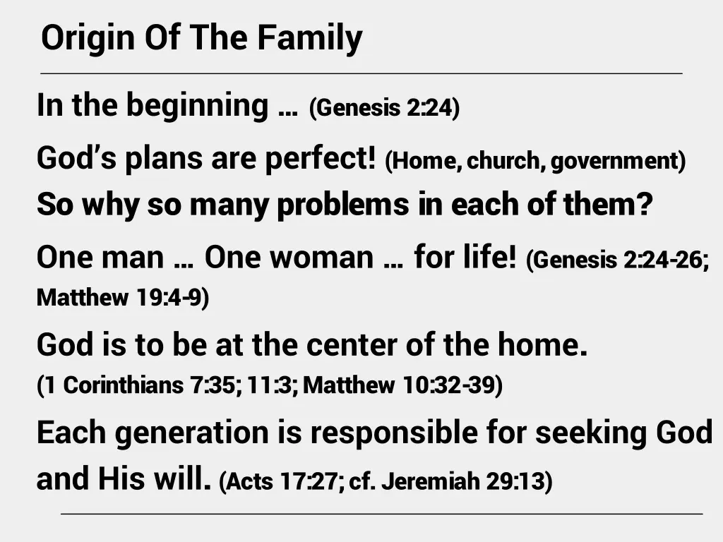 origin of the family