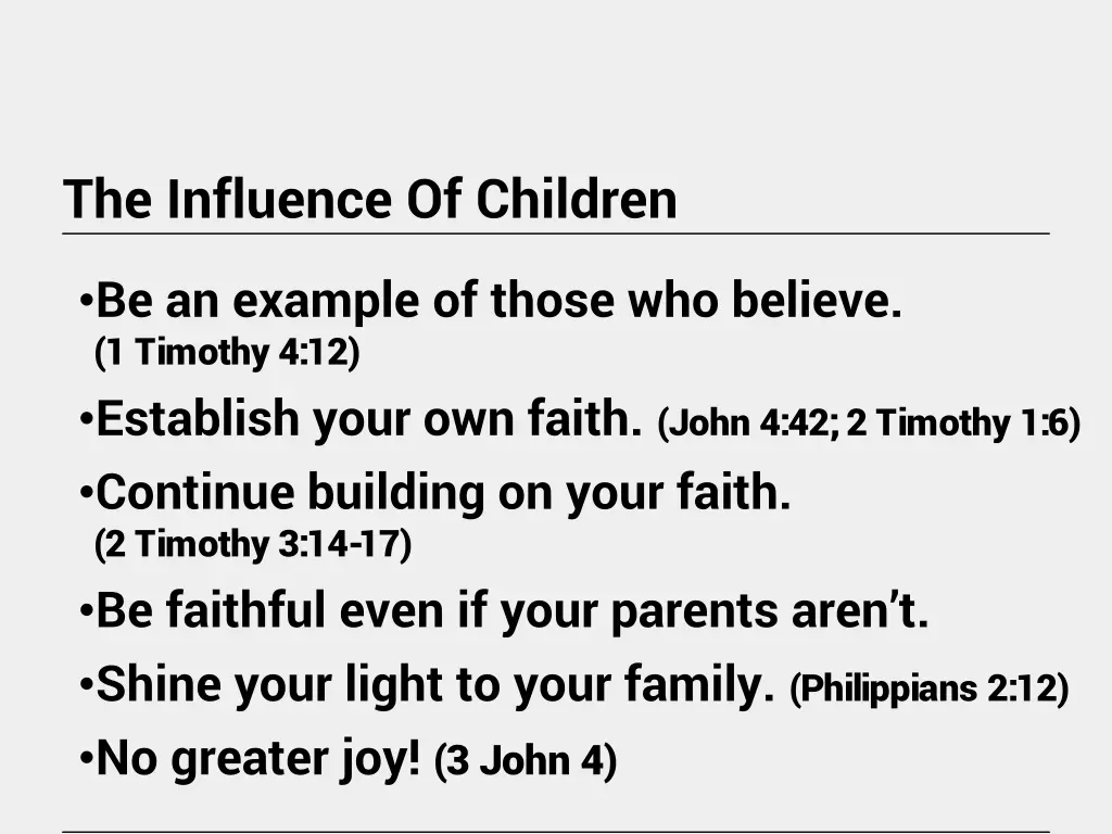 the influence of children