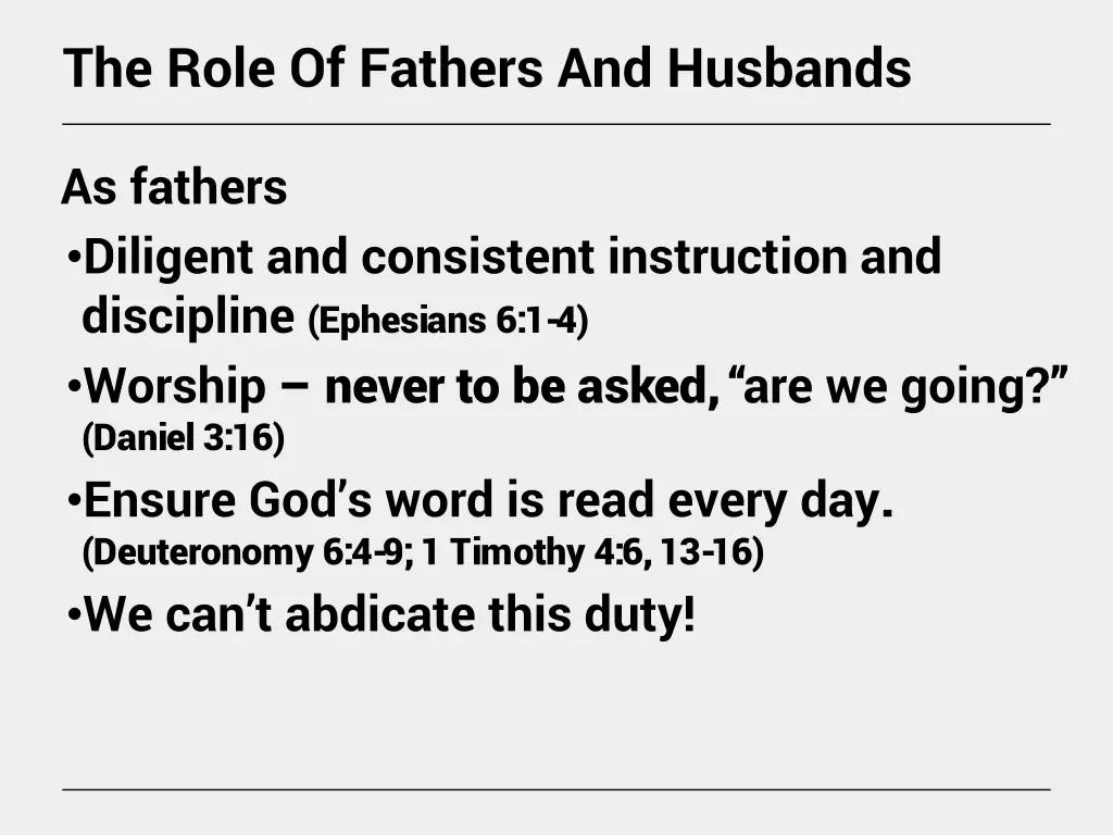the role of fathers and husbands 1