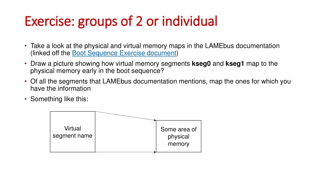 exercise groups of 2 or individual exercise