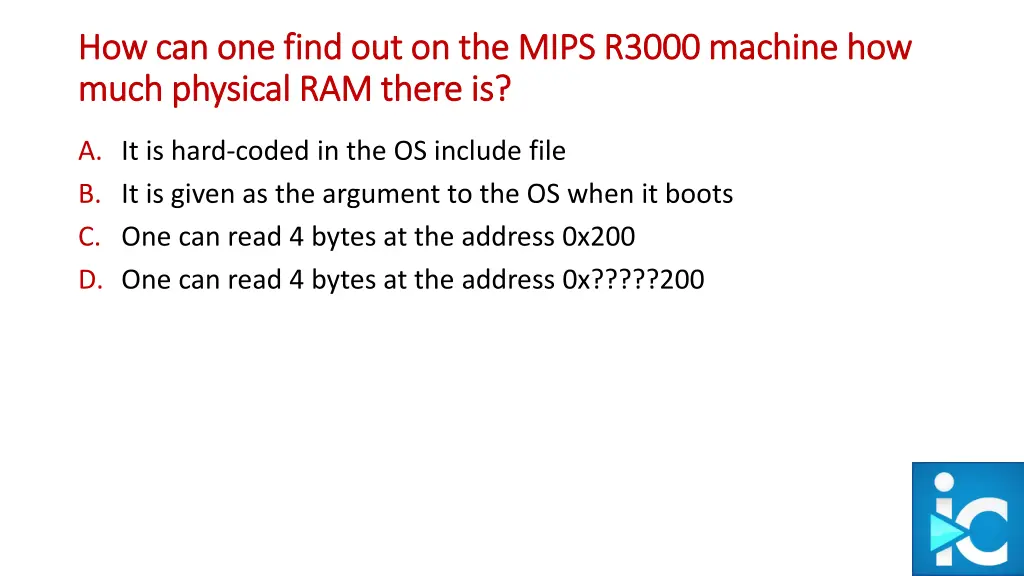 how can one find out on the mips r3000 machine