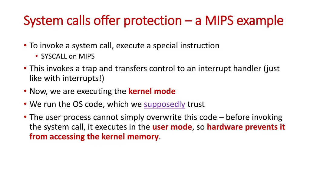 system calls system calls offer protection offer