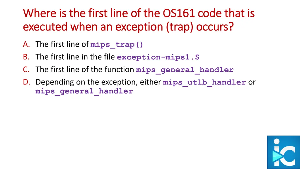 where is the first line of the os161 code that