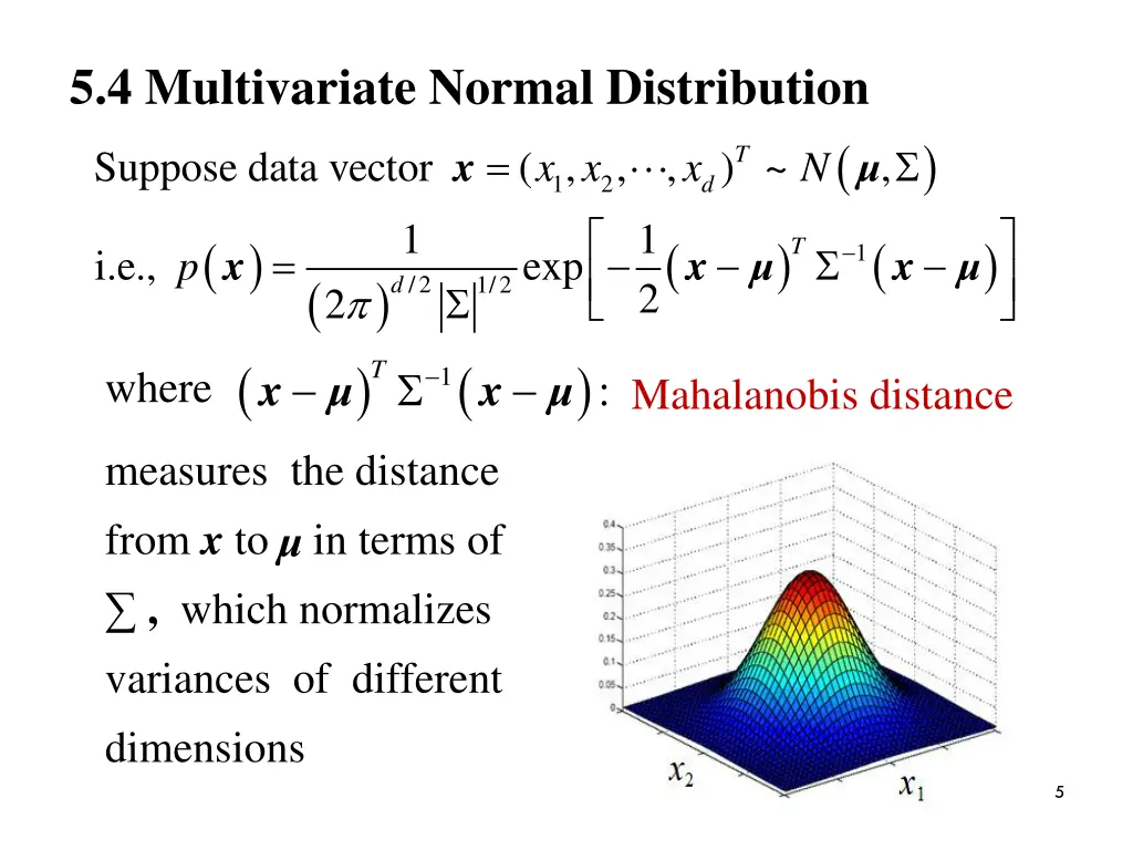 5 4 multivariate normal distribution