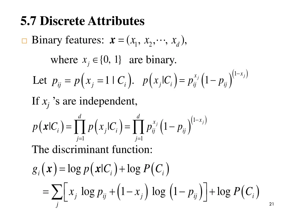 5 7 discrete attributes