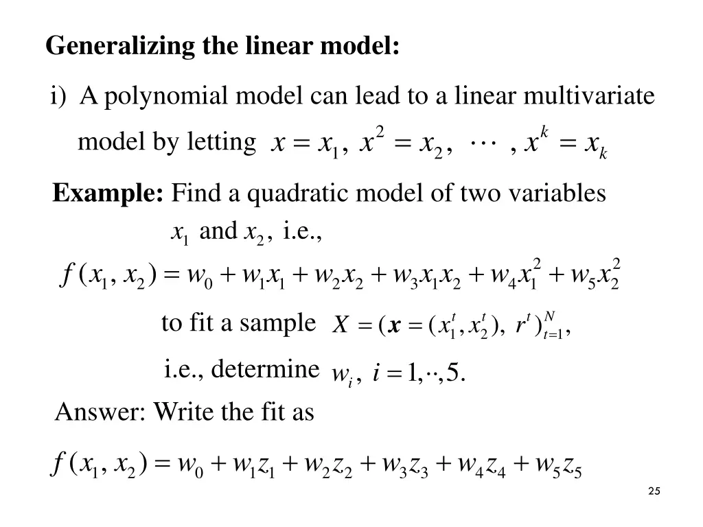 generalizing the linear model