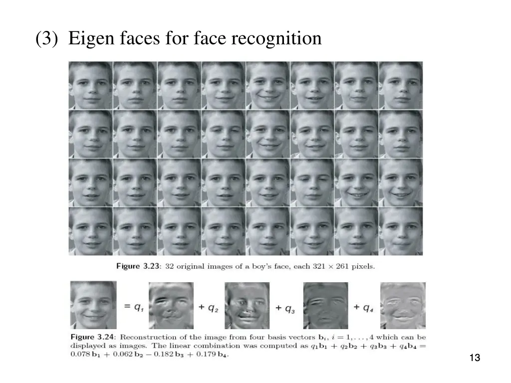 3 eigen faces for face recognition