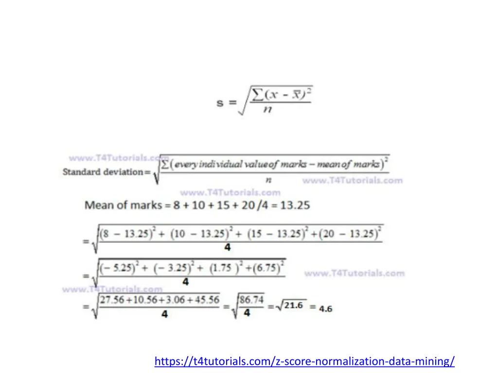 https t4tutorials com z score normalization data 1