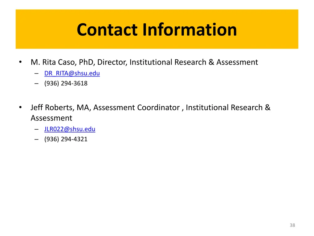 contact information