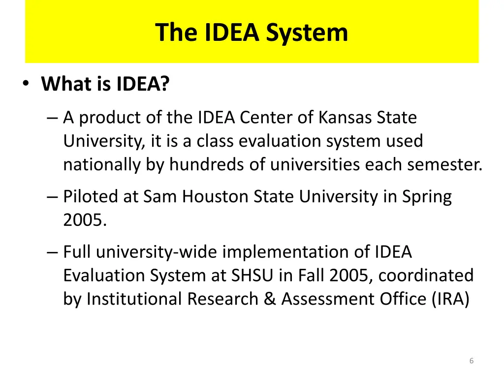 the idea system