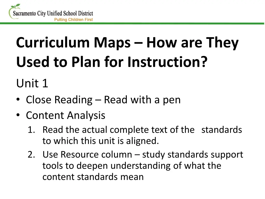 curriculum maps how are they used to plan 1