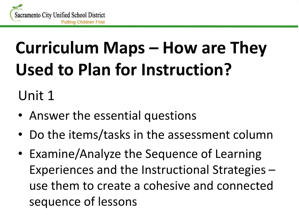 curriculum maps how are they used to plan 2