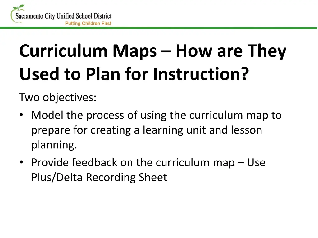 curriculum maps how are they used to plan