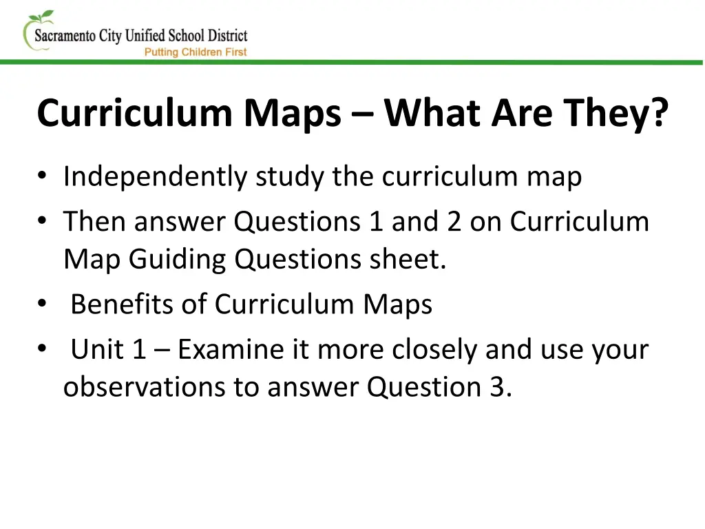 curriculum maps what are they