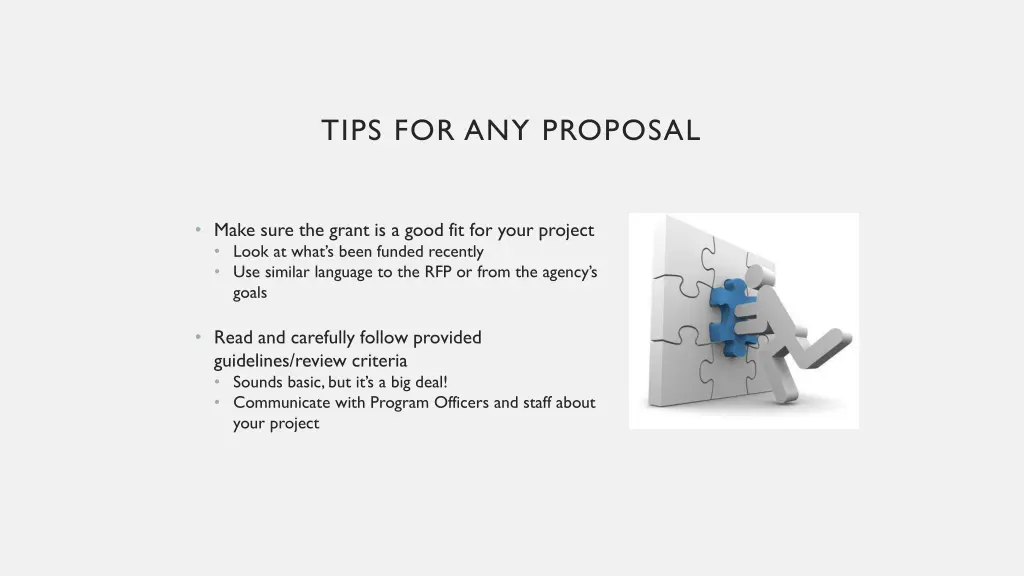 tips for any proposal
