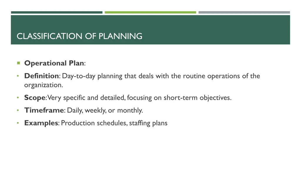 classification of planning 2