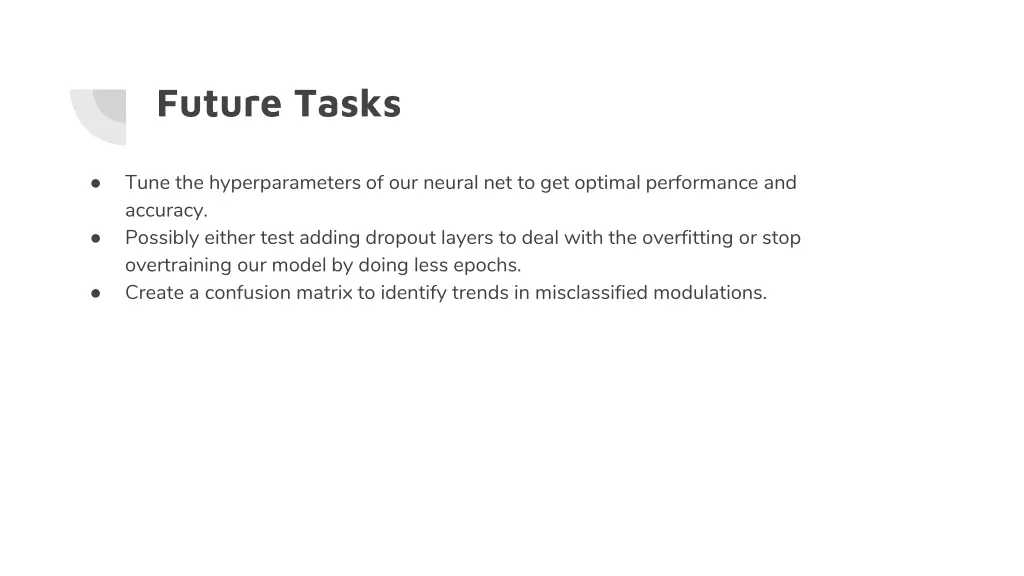 future tasks