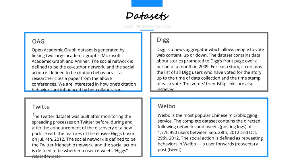 datasets social influence prediction