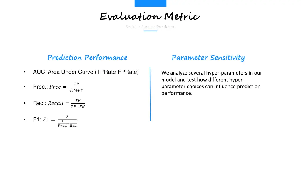 evaluation metric social influence prediction