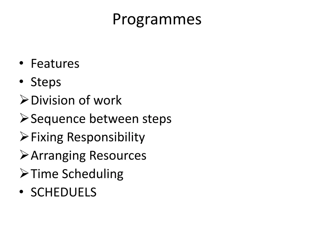 programmes