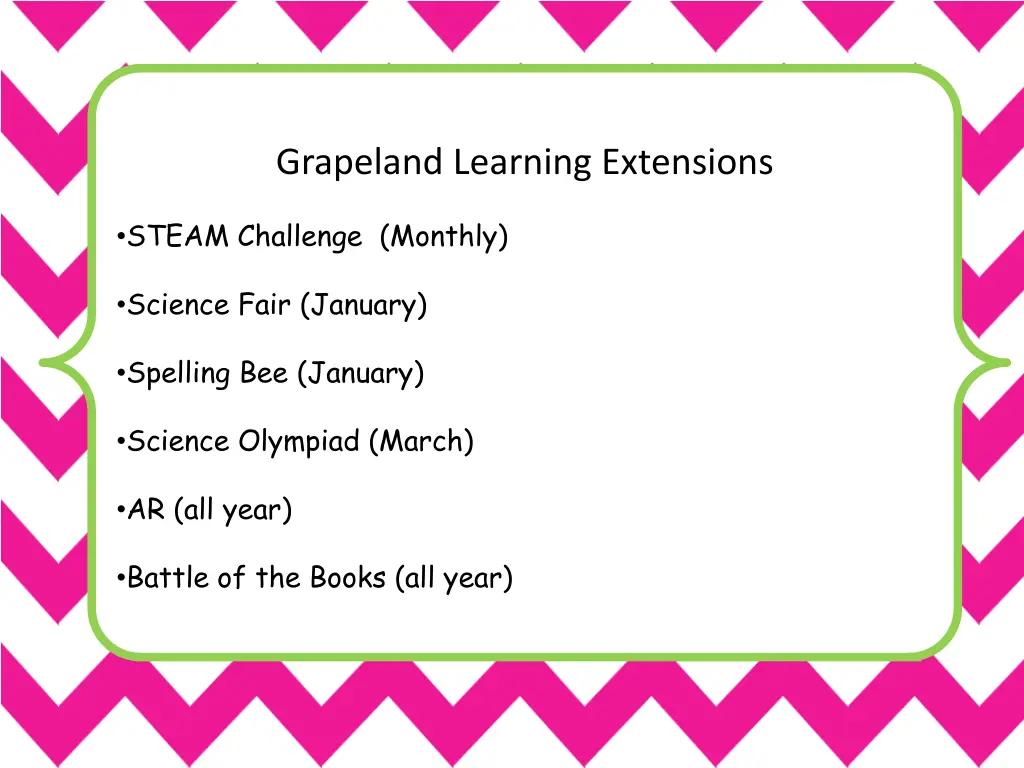 grapeland learning extensions