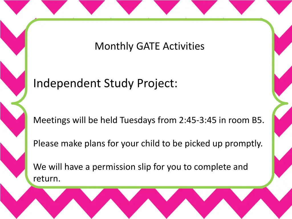 monthly gate activities