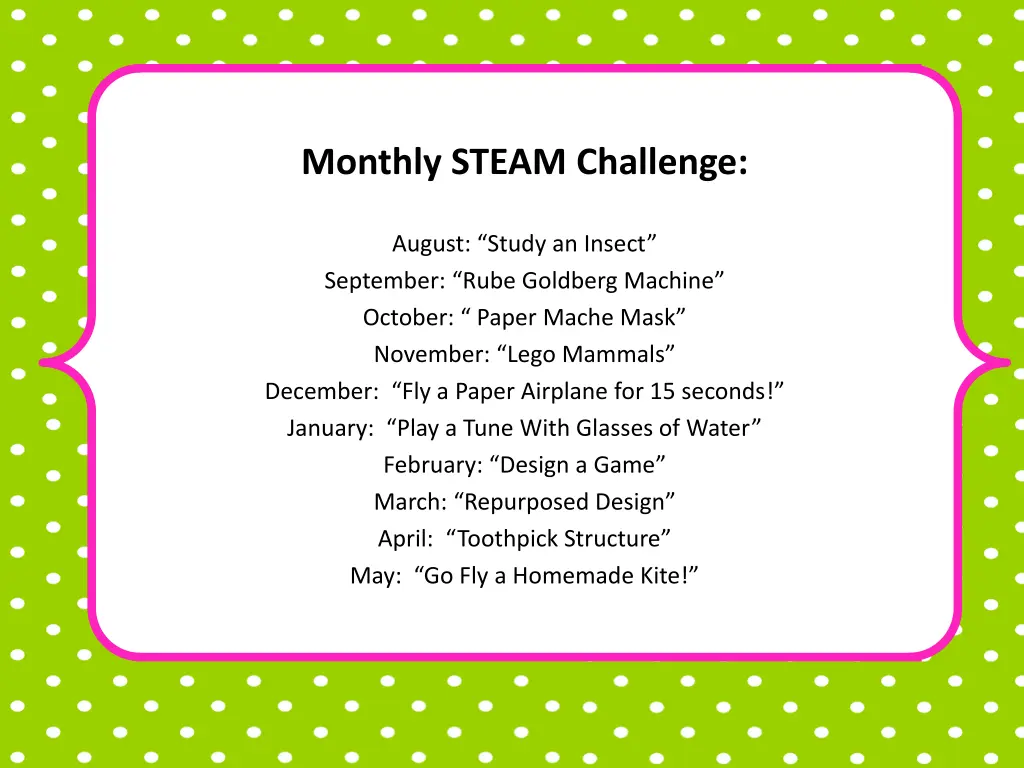 monthly steam challenge