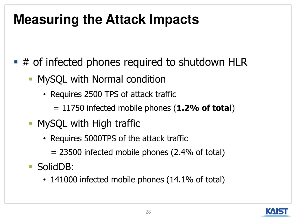 measuring the attack impacts 2
