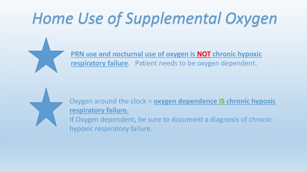 home use of supplemental oxygen