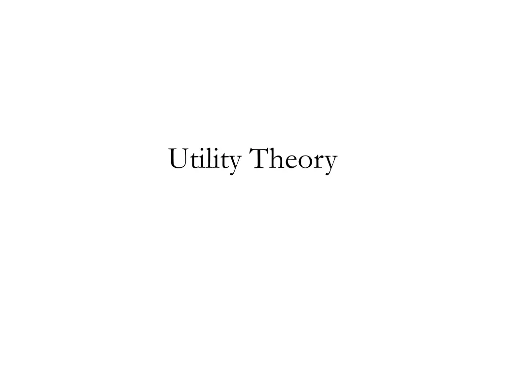 utility theory