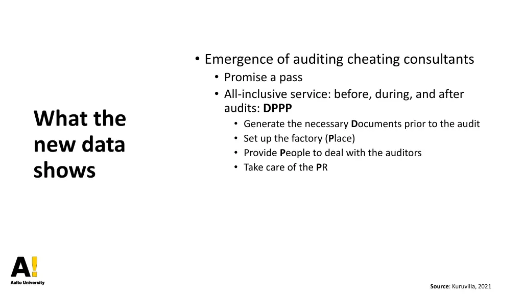 emergence of auditing cheating consultants