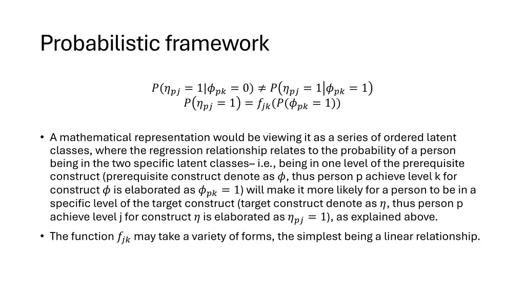 probabilistic framework
