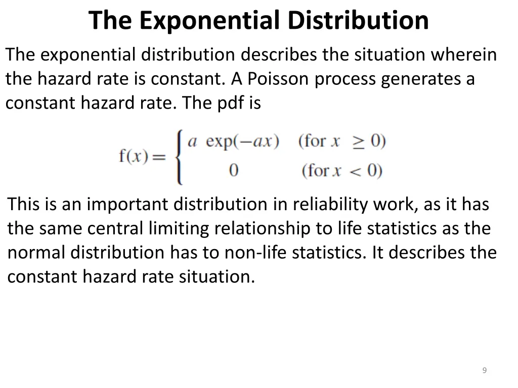 the exponential distribution