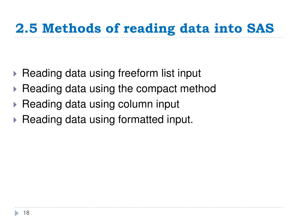 2 5 methods of reading data into sas