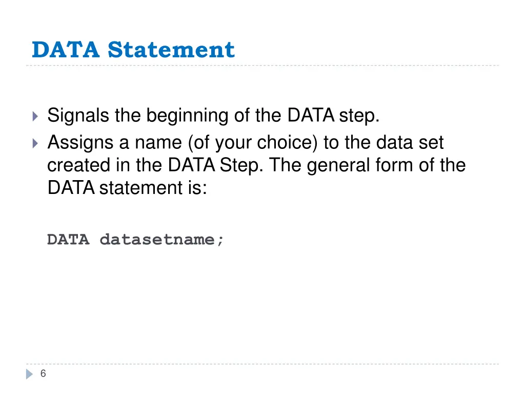 data statement