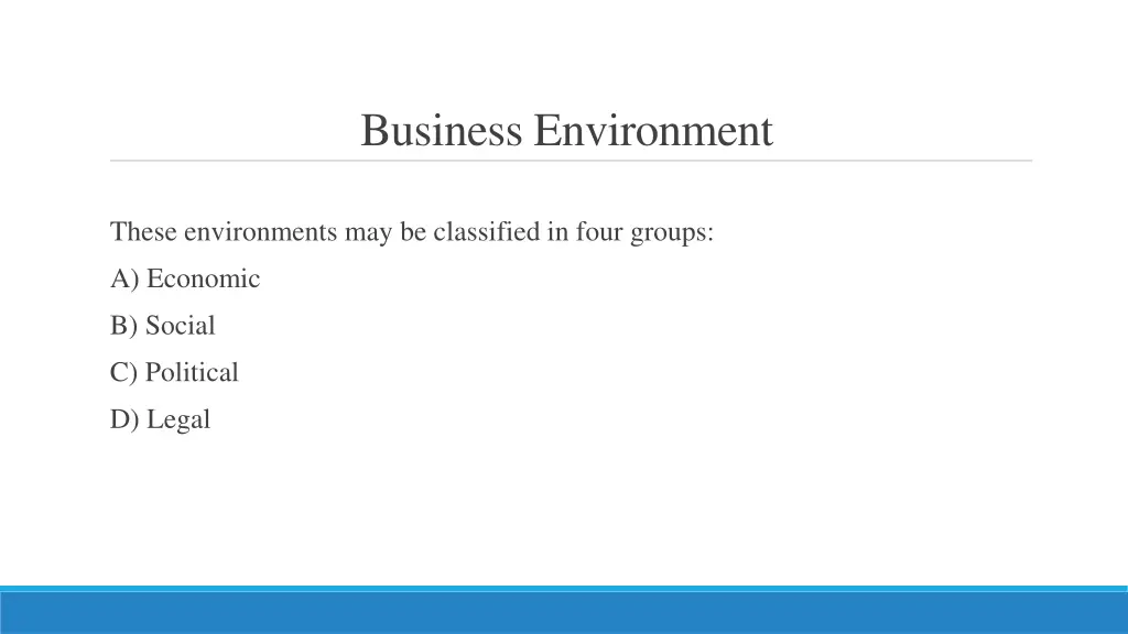 business environment
