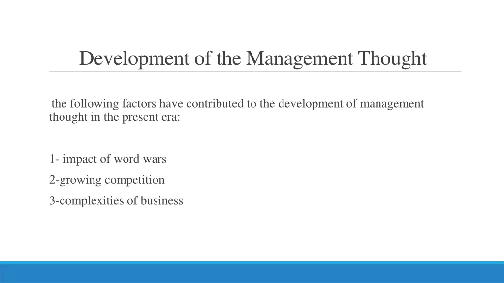 development of the management thought