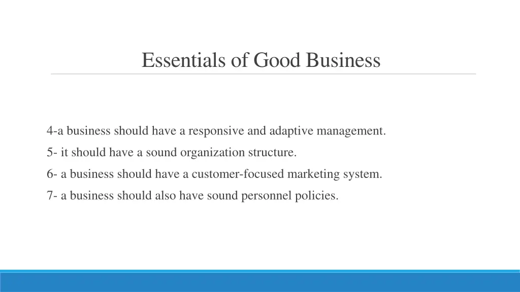 essentials of good business 1