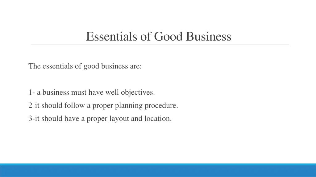 essentials of good business