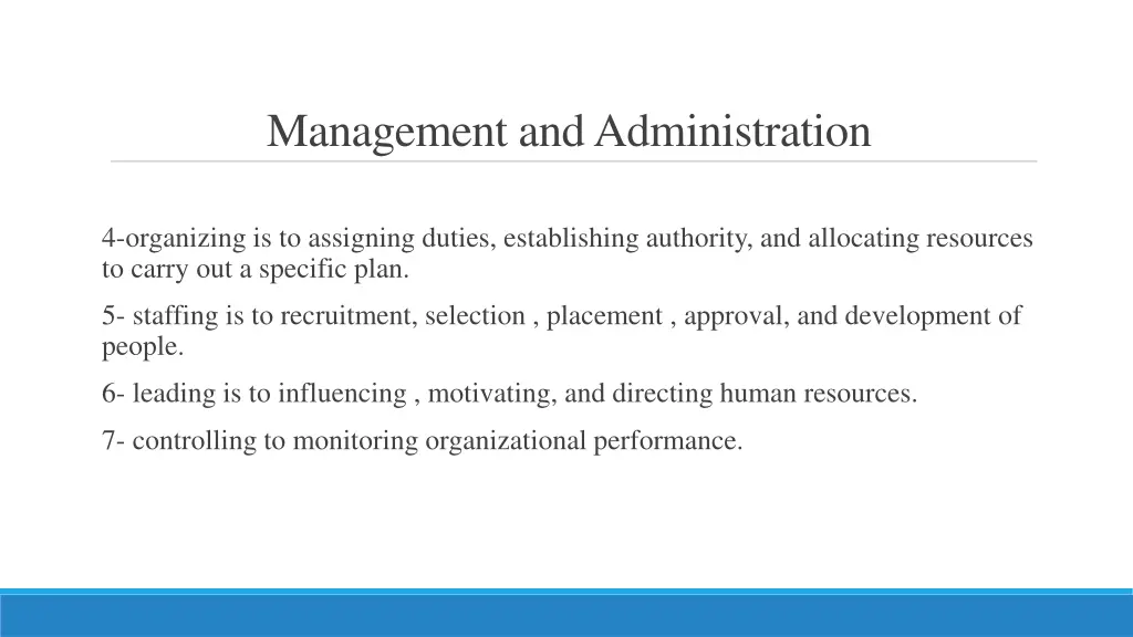 management and administration 1