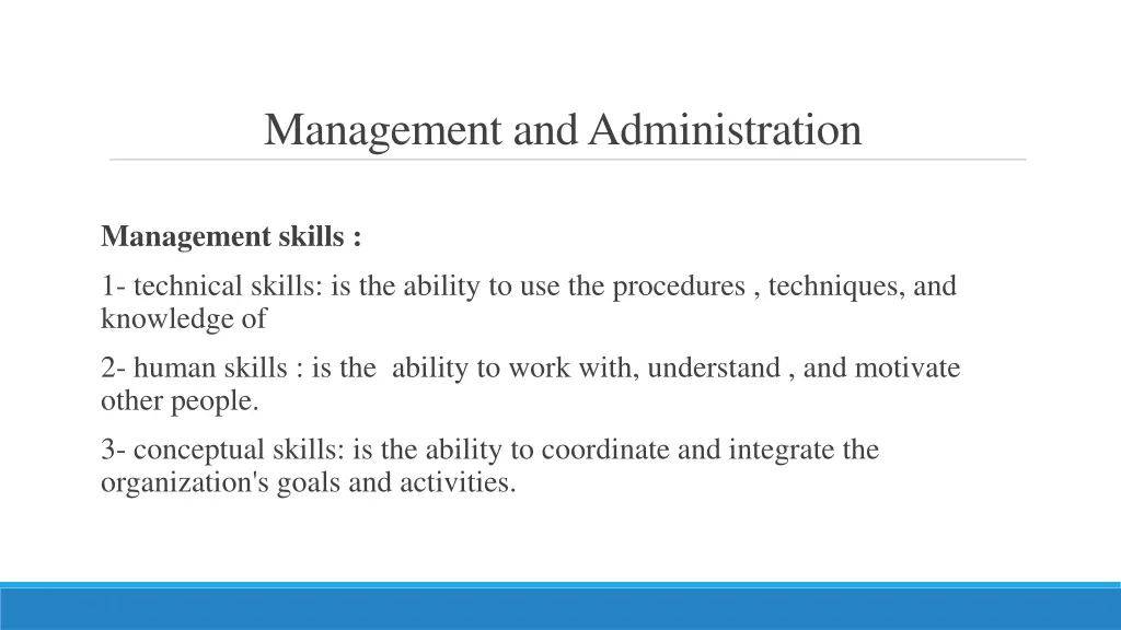 management and administration 4