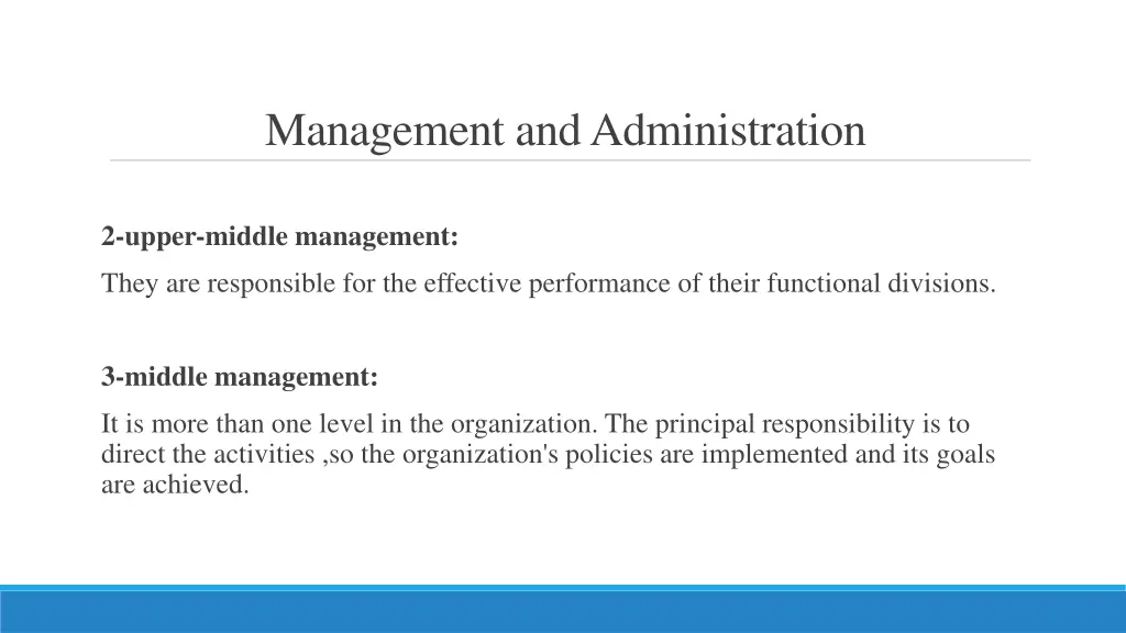 management and administration 7