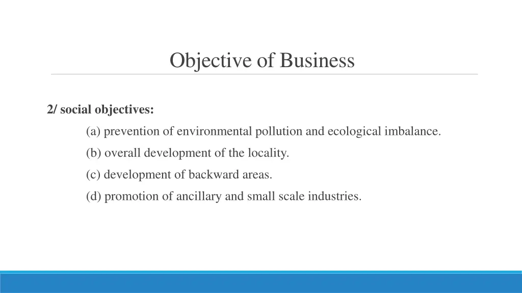 objective of business 1