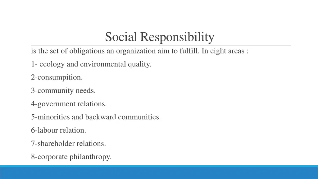 social responsibility