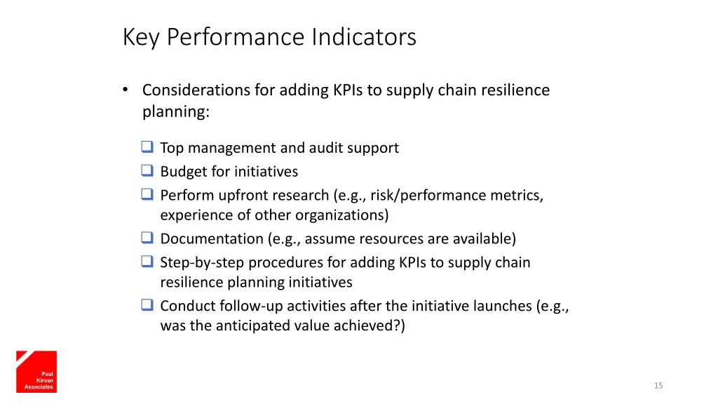 key performance indicators 10