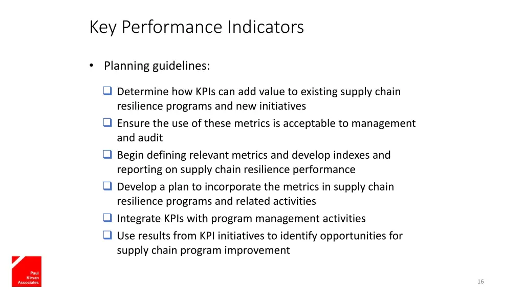 key performance indicators 11