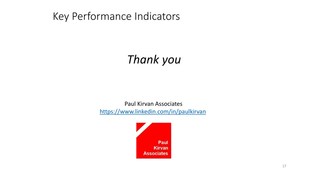 key performance indicators 12
