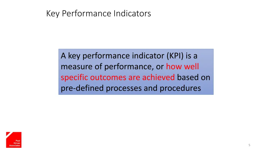 key performance indicators