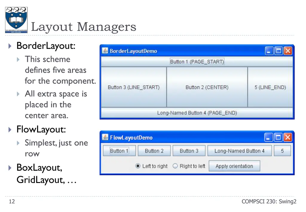 layout managers