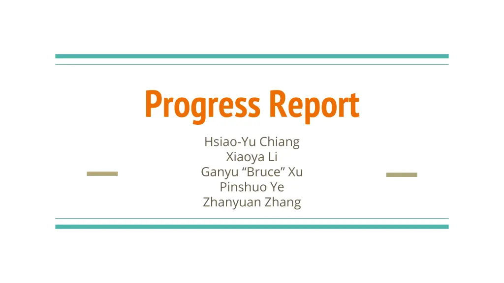 progress report hsiao yu chiang xiaoya li ganyu